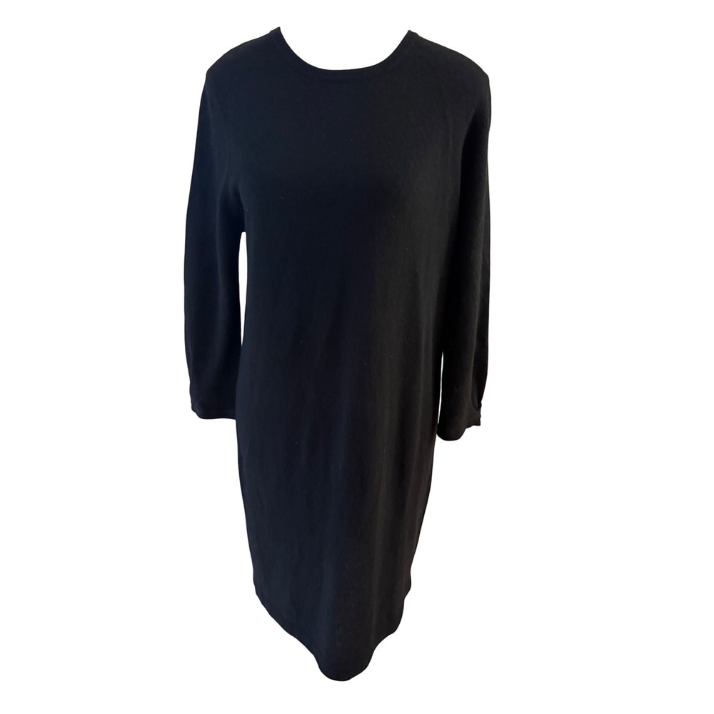 Autumn Cashmere NEW Black Knit Geo Dress Size Medium